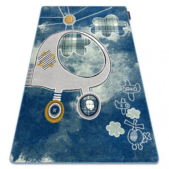Koberec PETIT HELIKOPTÉRA, LIETADLÁ, modrý