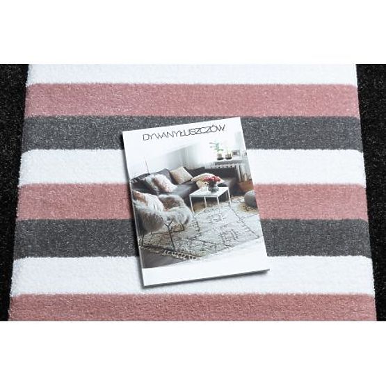 Koberec PETIT MALÝ, SRDCE, HVIEZDY, ružový