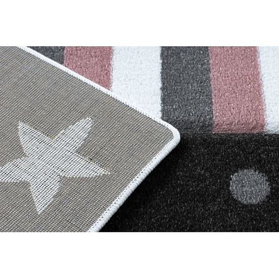 Koberec PETIT MALÝ, SRDCE, HVIEZDY, ružový