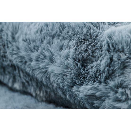 Koberec prateľný SHAPE 3148 Hviezda Shaggy - modrý plyšový, protišmykový