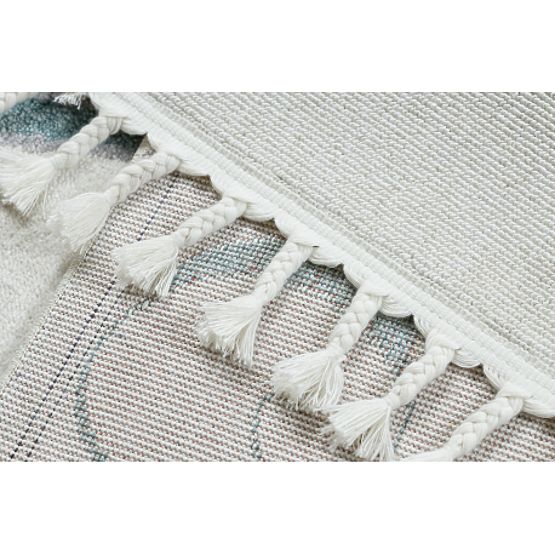 Koberec YOYO GD49 biele / šedo - Jednorožec pre deti, štrukturálny, senzoricky Strapce