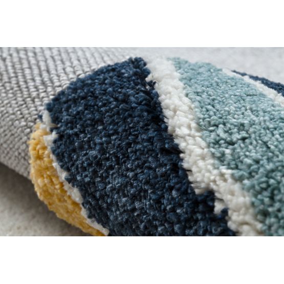 Koberec YOYO GD50 šedo / biele - Medvedík pre deti, štrukturálny, senzorické Strapce