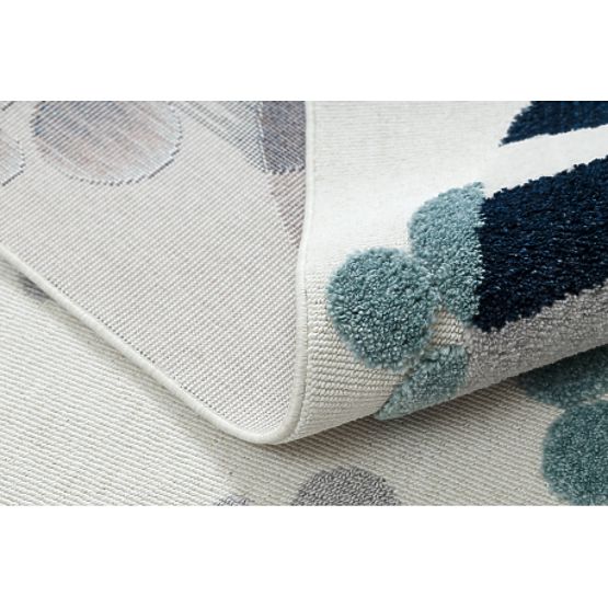 Koberec YOYO GD59 biele / šedo - Mačiatko pre deti, štrukturálny, senzorické Strapce