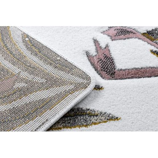 Koberec ZAHRADA, PLAMEŇÁKY, LISTY MONSTERY, krémový