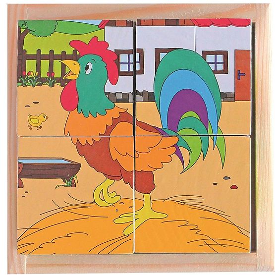 Kockové puzzle na vidieku