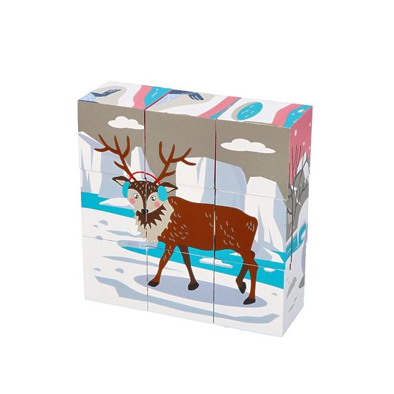 Kocky skladačka kocková Arktické zvieratá