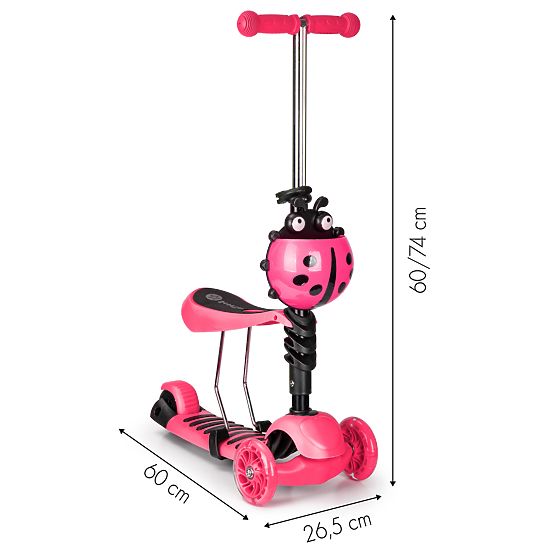 Kolobežka a odrážadlo Beruška - ružová