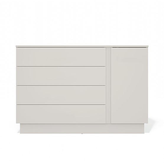 Komoda AMBER 1D4S Skrinka 1 Dvere 4 Zásuvky Do Spálne Obývacej Izby KAŠMÍR Béžová