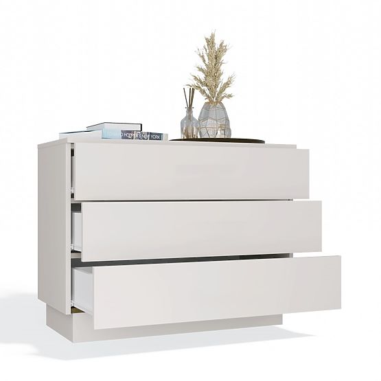 Komoda AMBER 3S Skrinka 3 Zásuvky Do Spálne Obývacej Izby KAŠMÍR Béžová