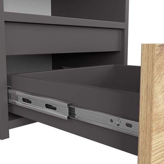 KOMODA CL1 PK GRAFITOVÁ ŠEDÁ / DUB ARTISAN