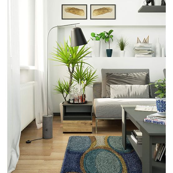 KOMODA CL1 PK GRAFITOVÁ ŠEDÁ / DUB ARTISAN