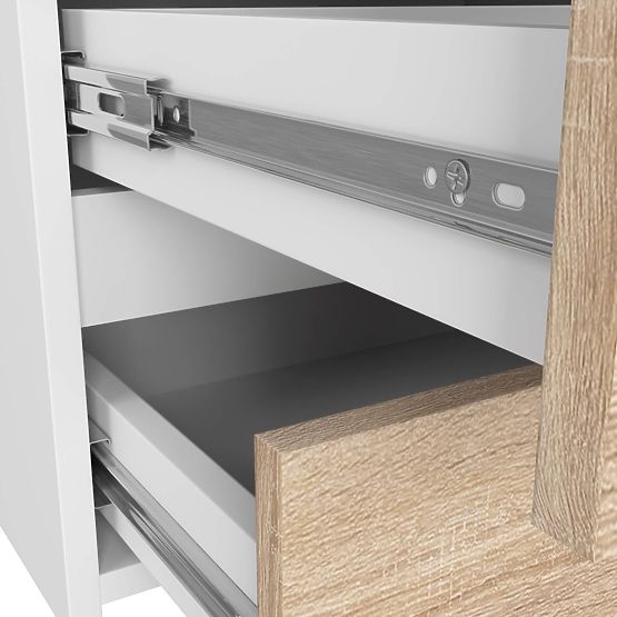 KOMODA CL100 6SZ PK BIELA / DUB SONOMA