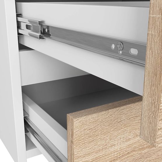 KOMODA CL100 6SZ PK BIELA / DUB SONOMA