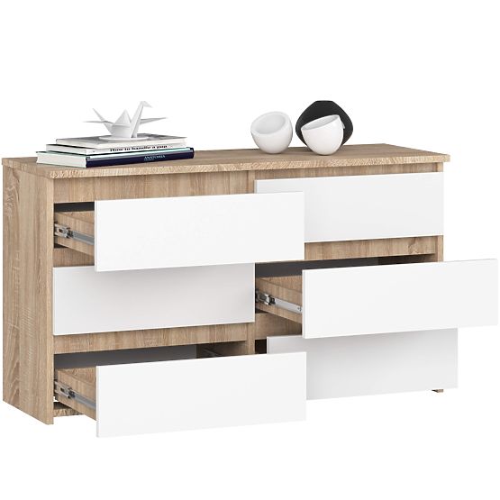 KOMODA CL100 6SZ PK DUB SONOMA / BIELA