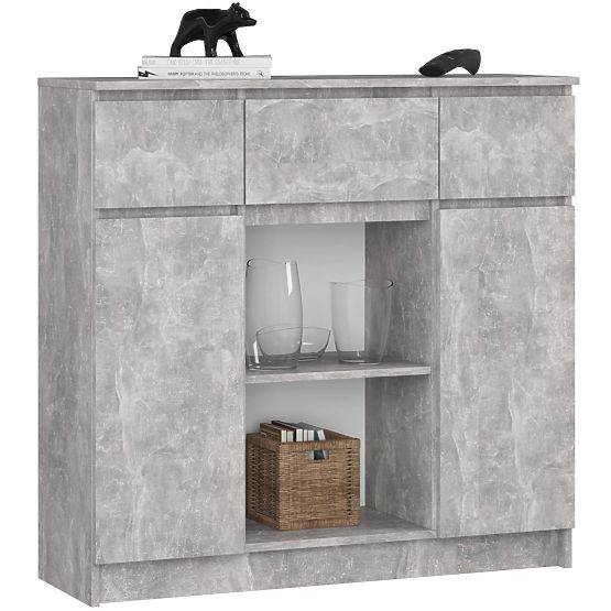 KOMODA K100 2D 3SZ 1P PK BETÓN