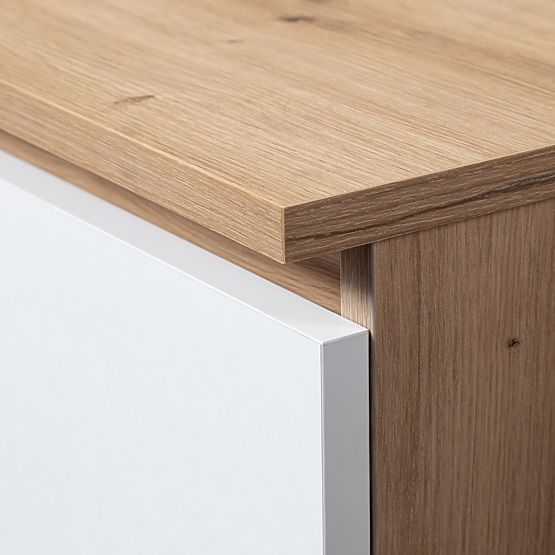 KOMODA K100 2D 3SZ 1P PK DUB ARTISAN / BIELA