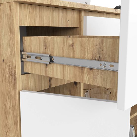 KOMODA K100 2D 3SZ 1P PK DUB ARTISAN / BIELA