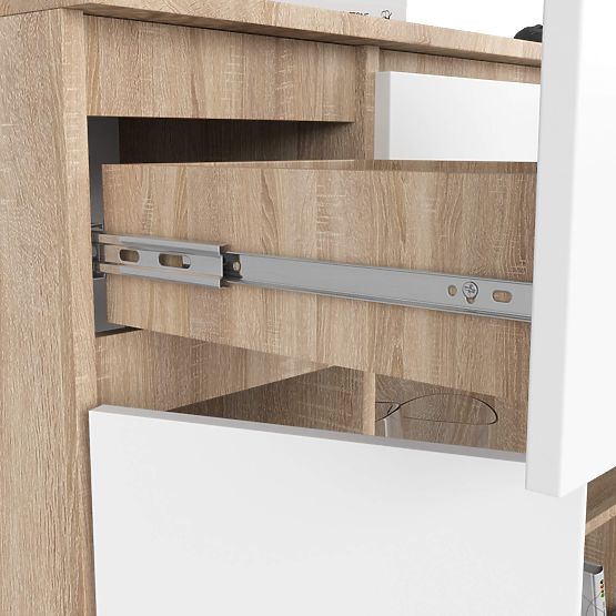 KOMODA K100 2D 3SZ 1P PK DUB SONOMA / BIELA