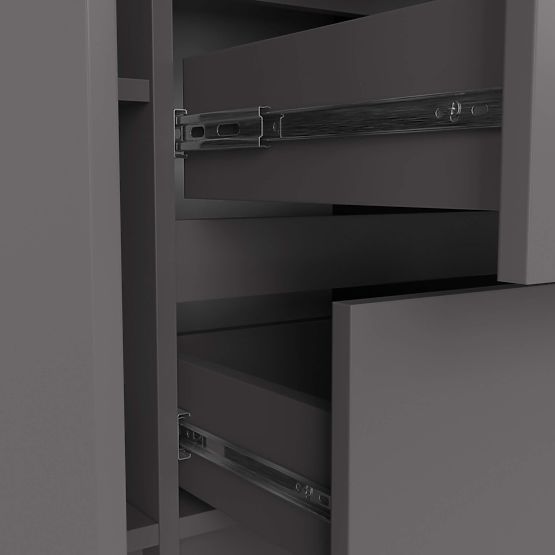 KOMODA K100 2D 3SZ PK GRAFITOVÁ ŠEDÁ