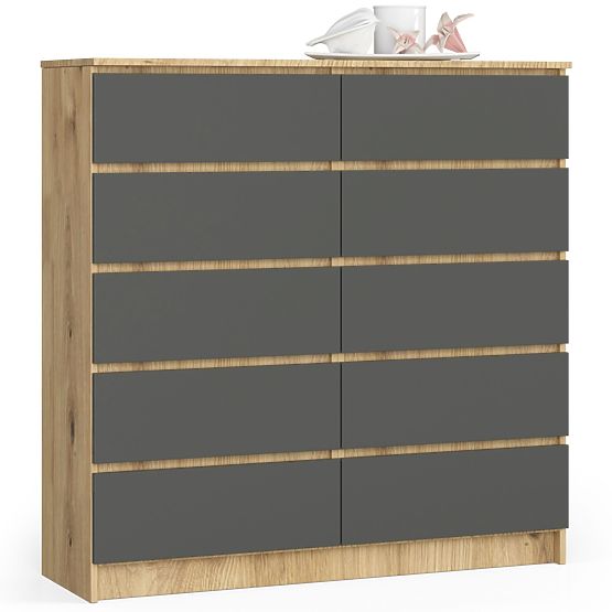KOMODA K120 10SZ CLP PK DUB ARTISAN / ŠEDÁ