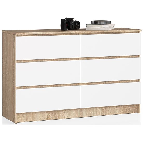 KOMODA K120 6SZ CLP PK DUB SONOMA / BIELA