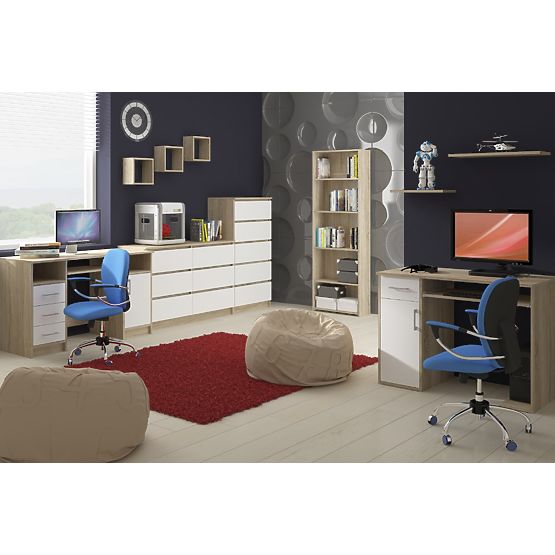 KOMODA K140 6SZ CLP DUB SONOMA / BIELA