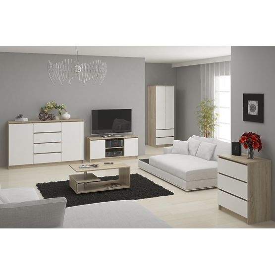 KOMODA K140 6SZ CLP DUB SONOMA / BIELA