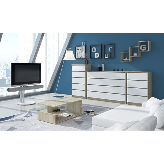 KOMODA K140 6SZ CLP DUB SONOMA / BIELA