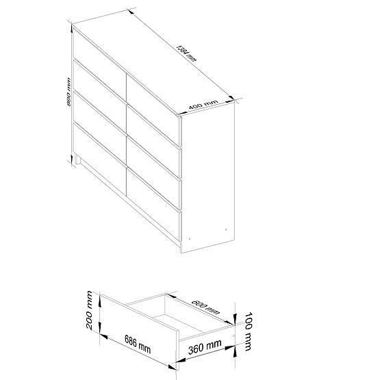 KOMODA K140 8SZ CLP DUB CRAFT