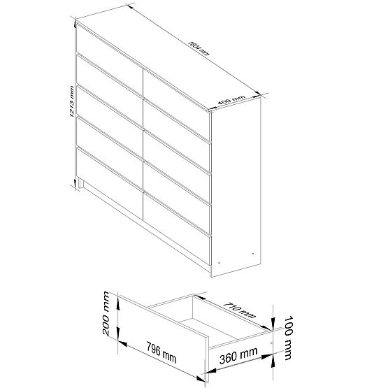 KOMODA K160 10SZ CLP PK BIELY LESK