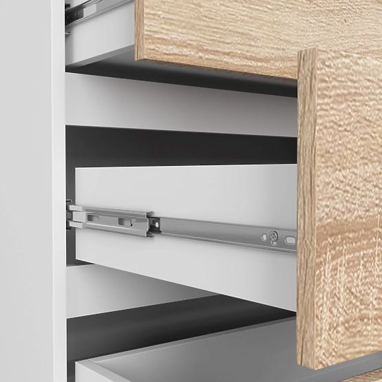 KOMODA K160 8SZ CLP PK BIELA / DUB SONOMA