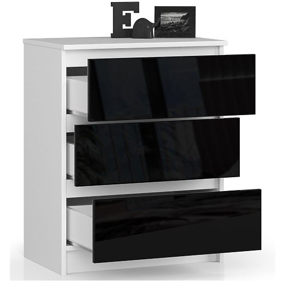 KOMODA K60 3SZ CLP ČIERNY LESK