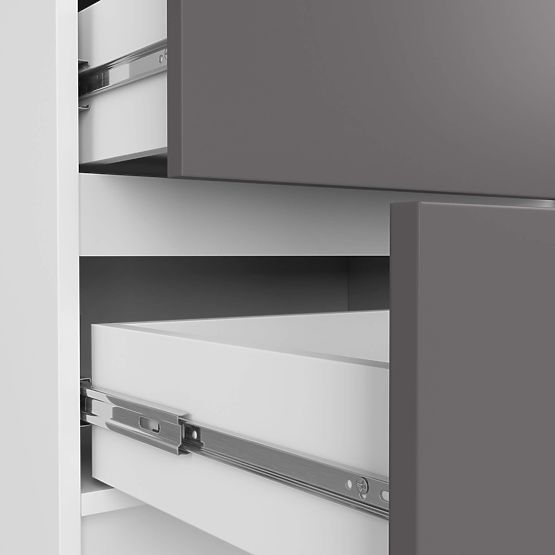 KOMODA K60 5SZ CLP PK BIELA / ŠEDÁ