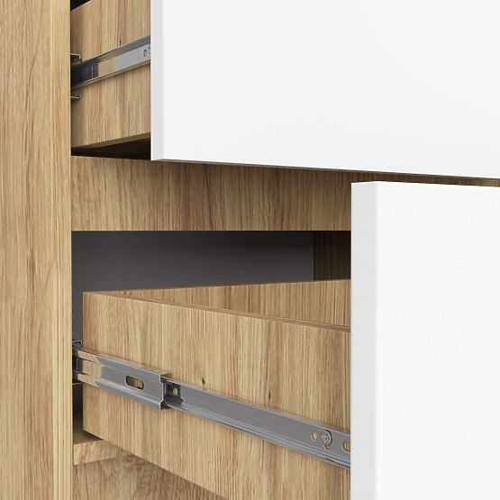 KOMODA K60 5SZ CLP PK DUB ARTISAN / BIELA