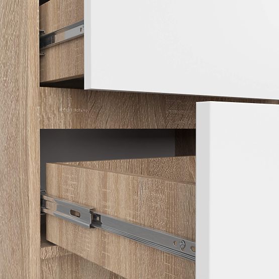 KOMODA K60 5SZ CLP PK DUB SONOMA / BIELA