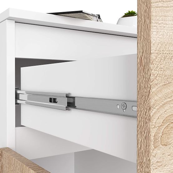 KOMODA K80 2D 1SZ CLP PK BIELA / DUB SONOMA