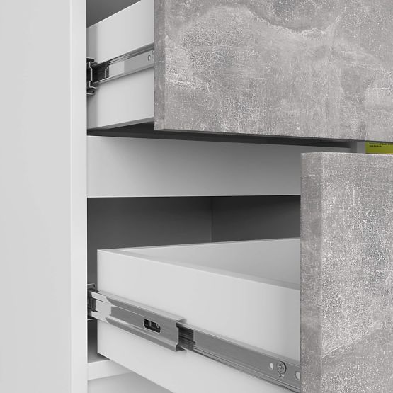 KOMODA K80 JERRY 1D 3SZ PK BIELA / BETÓN