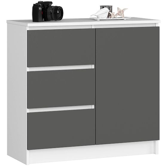 KOMODA K80 JERRY 1D 3SZ PK BIELA / GRAFITOVO ŠEDÁ