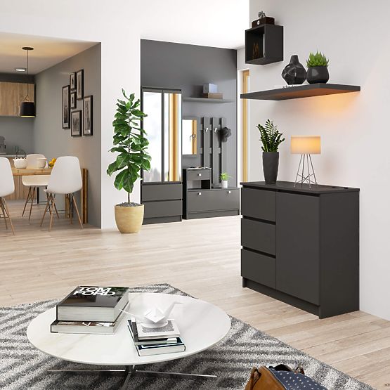 KOMODA K80 JERRY 1D 3SZ PK GRAFITOVÁ ŠEDÁ