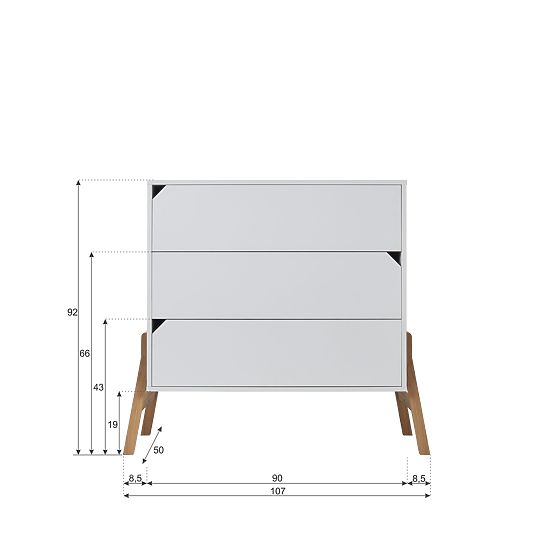 Komoda Lotti - 3 zásuvky