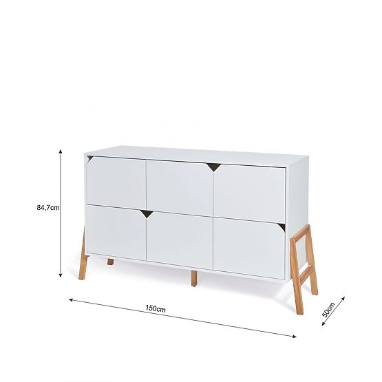 Komoda Lotti - 6 zásuviek