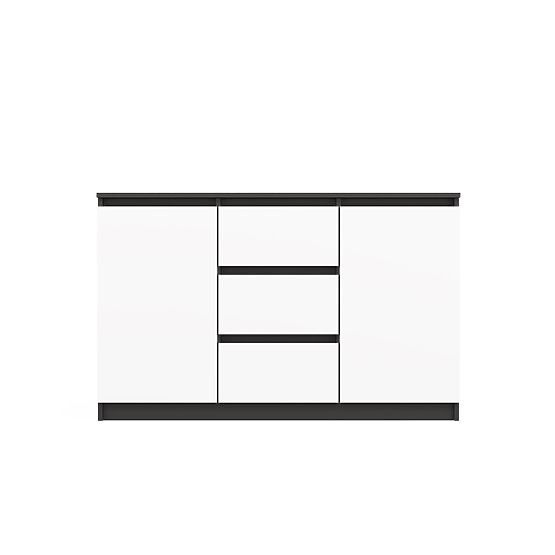 Komoda Malwa 2D3S ANTRACYT BIELA