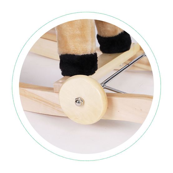 Hojdací kôň 2v1 béžový