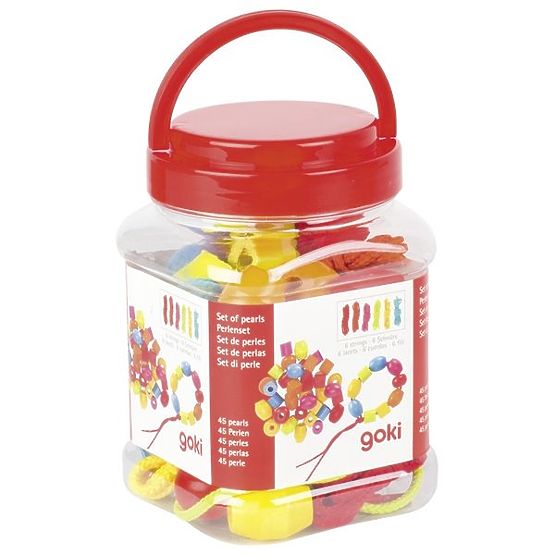 Korálky na navliekanie v pohári 45 kusov