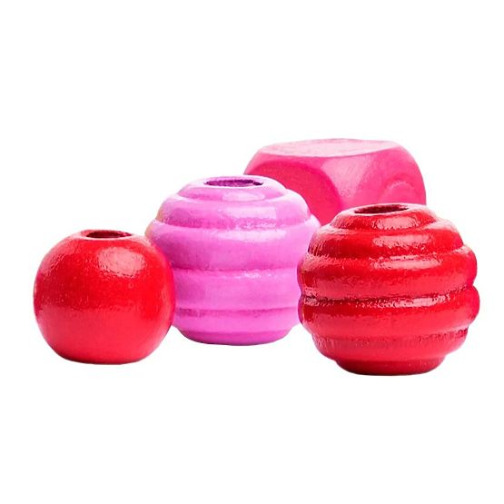 Korálky v tube ružovo-žlto-červené