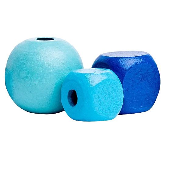 Korálky v tube zeleno-modré