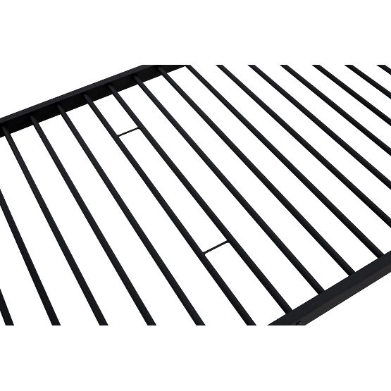 Dvojposchodová kovová posteľ BUNKY 200x90 cm - čierna