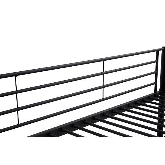 Dvojposchodová kovová posteľ BUNKY 200x90 cm - čierna
