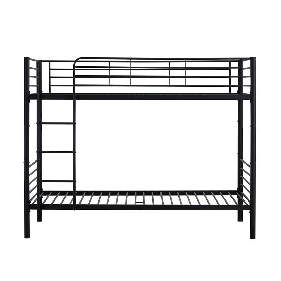Dvojposchodová kovová posteľ BUNKY 200x90 cm - čierna