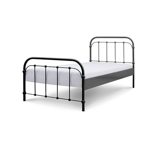 Kovová posteľ BIBI 200x90 cm - čierna